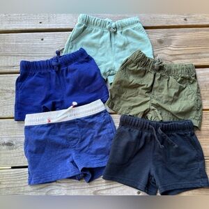 Toddler Carter's Shorts Set of 5 - Blue, Green, Black 18M